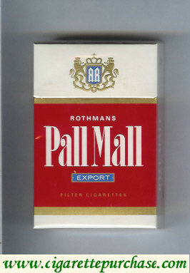 Pall Mall Rothmans Export red and white cigarettes hard box